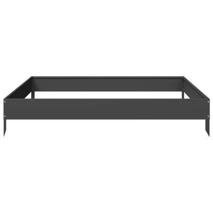 Canteiro elevado de jardim 100x100x18,5 cm aço preto