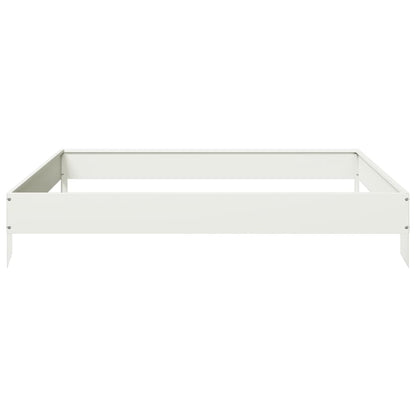 Canteiro elevado de jardim 100x100x18,5 cm aço branco