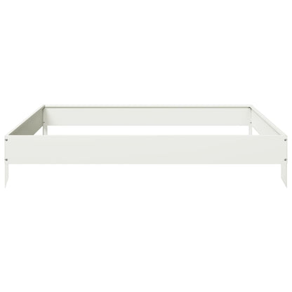 Canteiro elevado de jardim 100x100x18,5 cm aço branco
