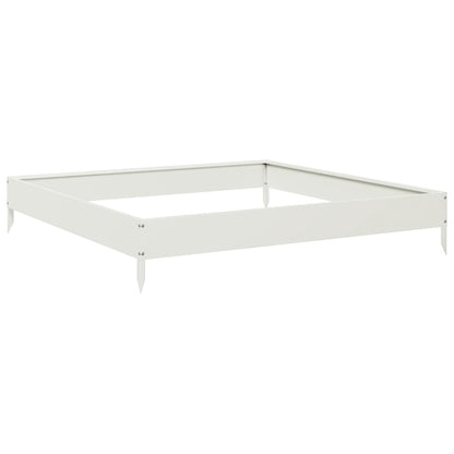 Canteiro elevado de jardim 100x100x18,5 cm aço branco
