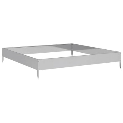 Canteiro elevado de jardim 100x100x18,5 cm aço galvanizado