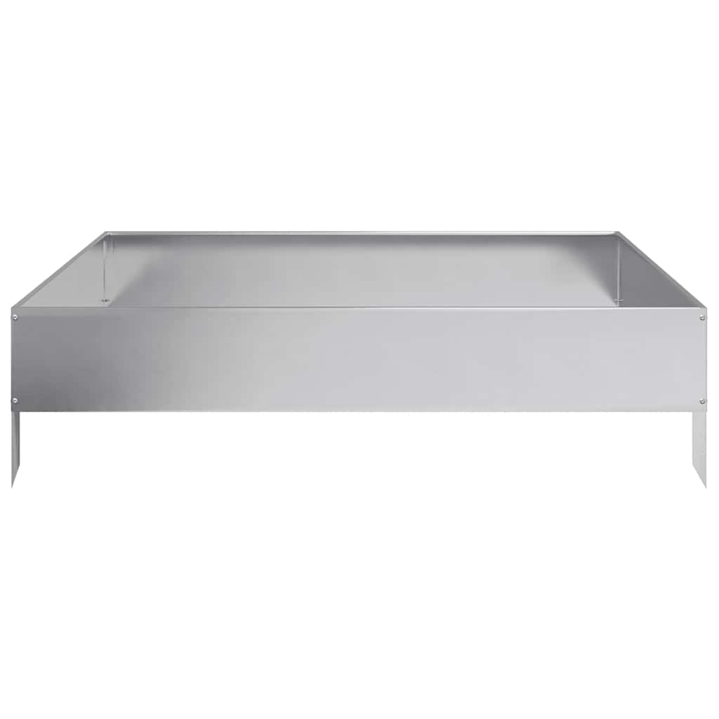 Canteiro elevado de jardim 100x100x26 cm aço galvanizado