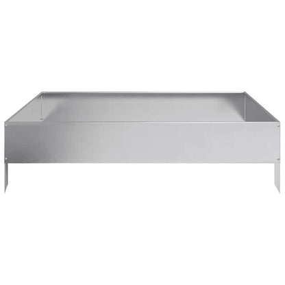 Canteiro elevado de jardim 100x100x26 cm aço galvanizado