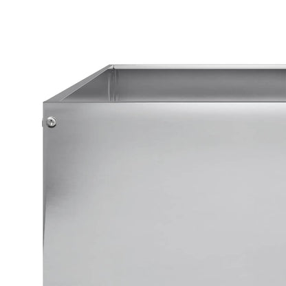 Canteiro elevado de jardim 100x100x26 cm aço galvanizado