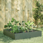 Canteiro elevado jardim aço 100x100x33,5 cm verde azeitona