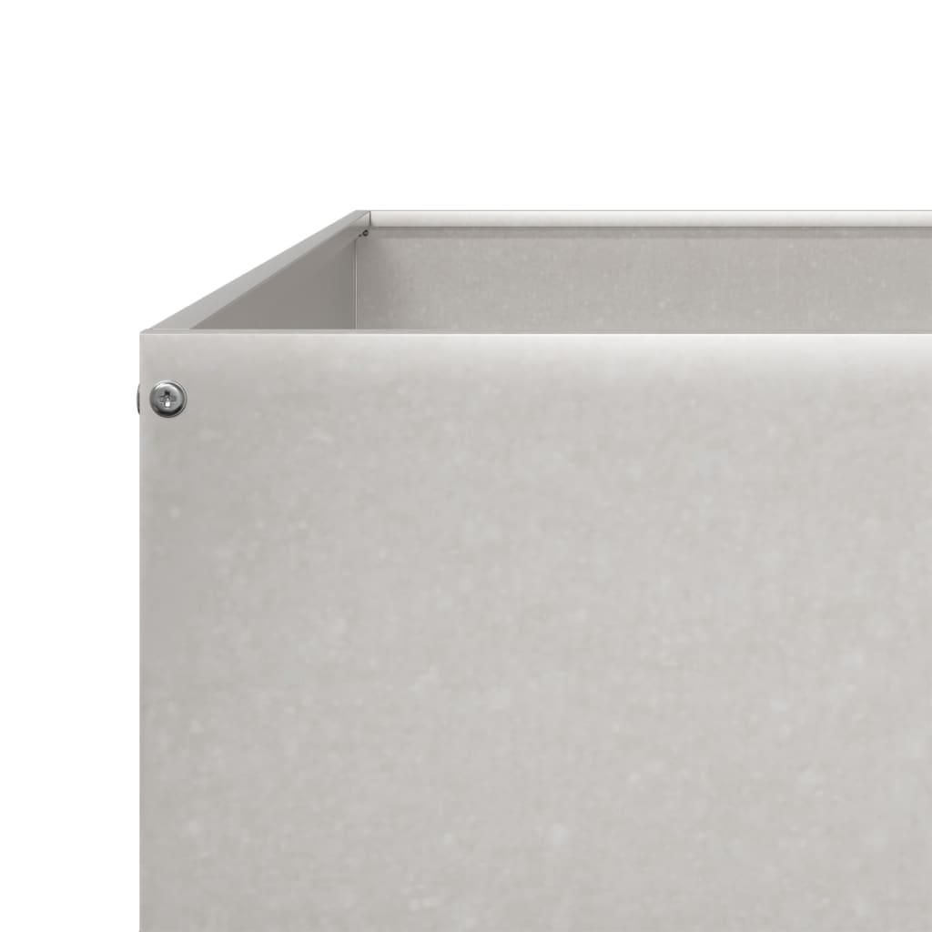 Canteiro elevado de jardim 100x100x33,5 cm aço inoxidável
