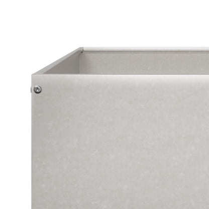 Canteiro elevado de jardim 100x100x33,5 cm aço inoxidável