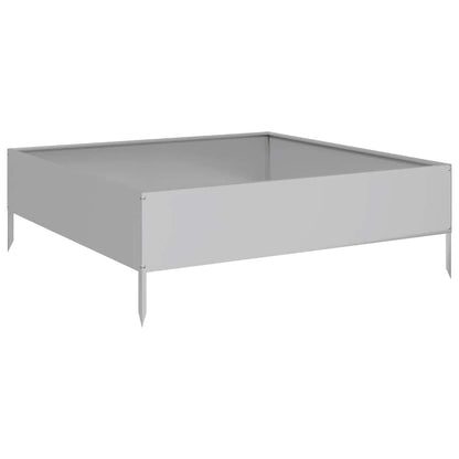 Canteiro elevado de jardim 100x100x33,5 cm aço galvanizado