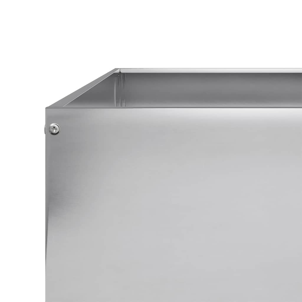 Canteiro elevado de jardim 100x100x33,5 cm aço galvanizado