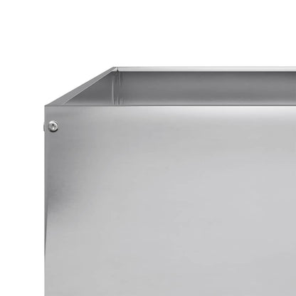 Canteiro elevado de jardim 100x100x33,5 cm aço galvanizado