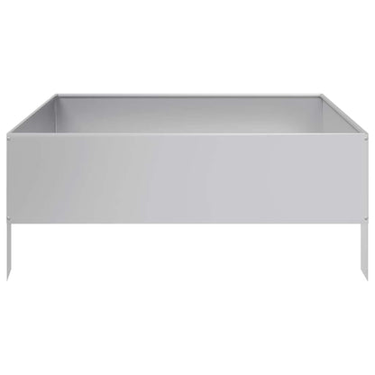 Canteiro elevado de jardim 100x100x25 cm aço galvanizado