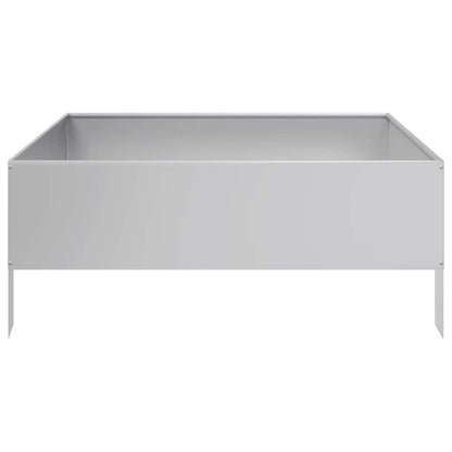 Canteiro elevado de jardim 100x100x25 cm aço galvanizado