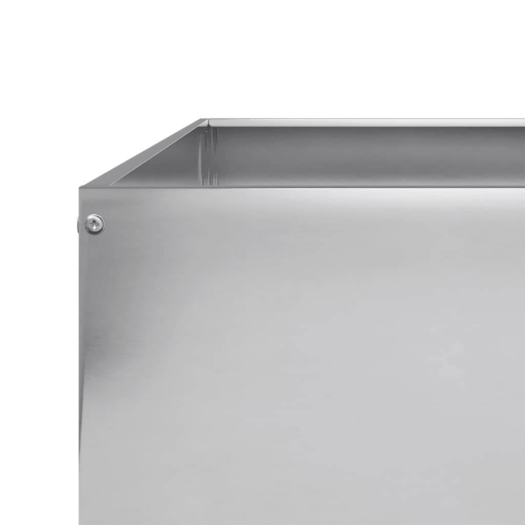 Canteiro elevado de jardim 100x100x25 cm aço galvanizado