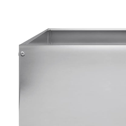 Canteiro elevado de jardim 100x100x25 cm aço galvanizado