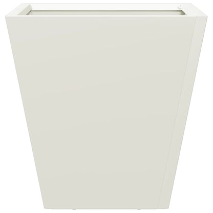 Vaso/floreira de jardim 30x30x30 cm aço branco