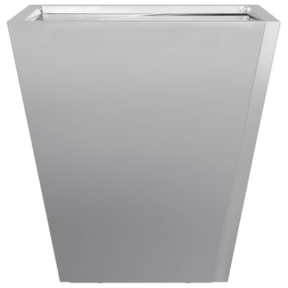 Vaso/floreira de jardim 30x30x30 cm aço galvanizado