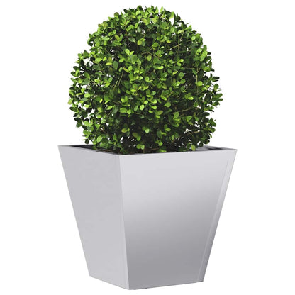 Vaso/floreira de jardim 2 pcs 30x30x30 cm aço galvanizado