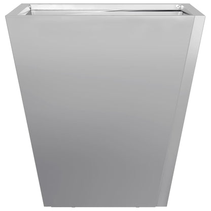 Vaso/floreira de jardim 2 pcs 30x30x30 cm aço galvanizado