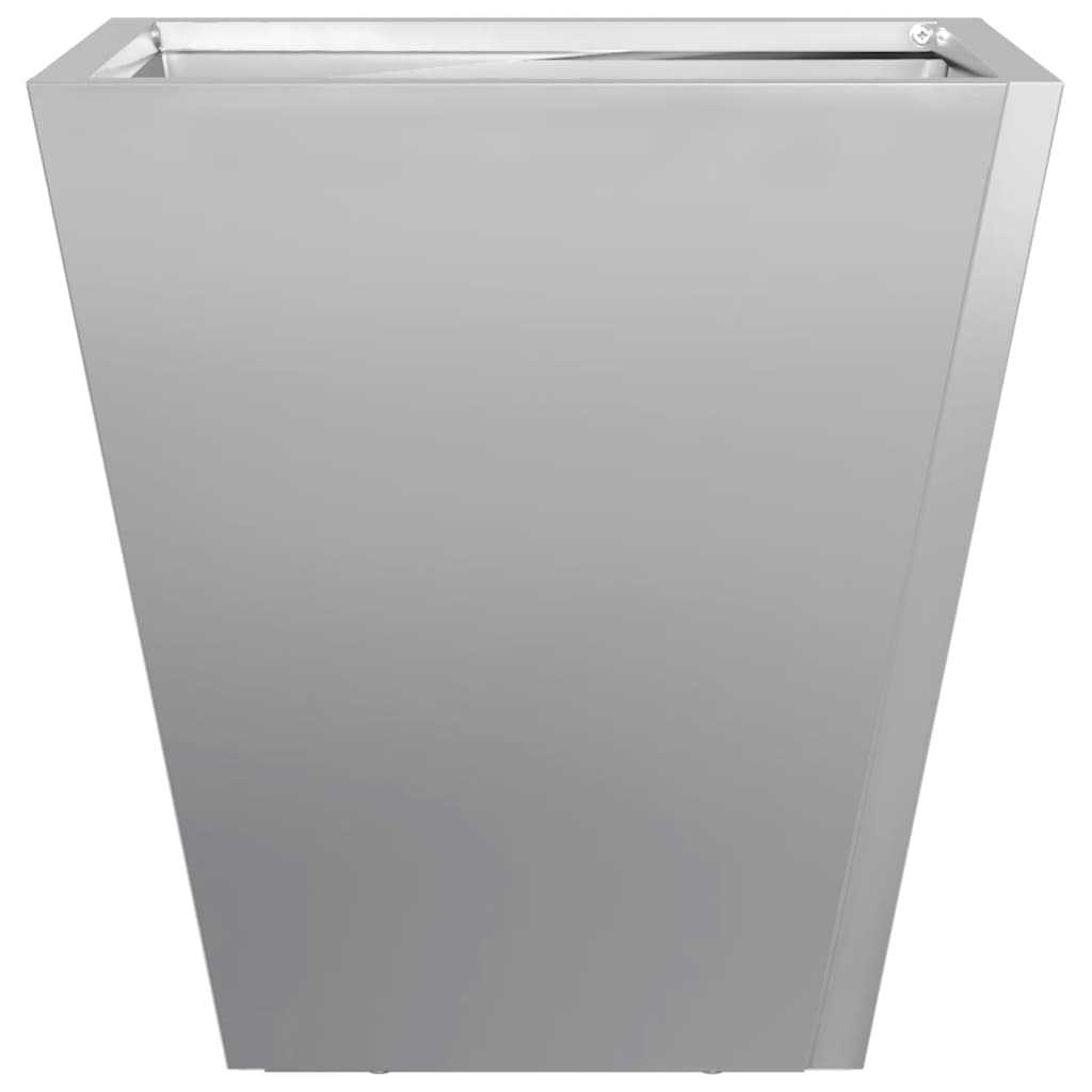 Vaso/floreira de jardim 2 pcs 30x30x30 cm aço galvanizado