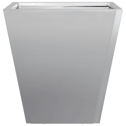 Vaso/floreira de jardim 2 pcs 30x30x30 cm aço galvanizado