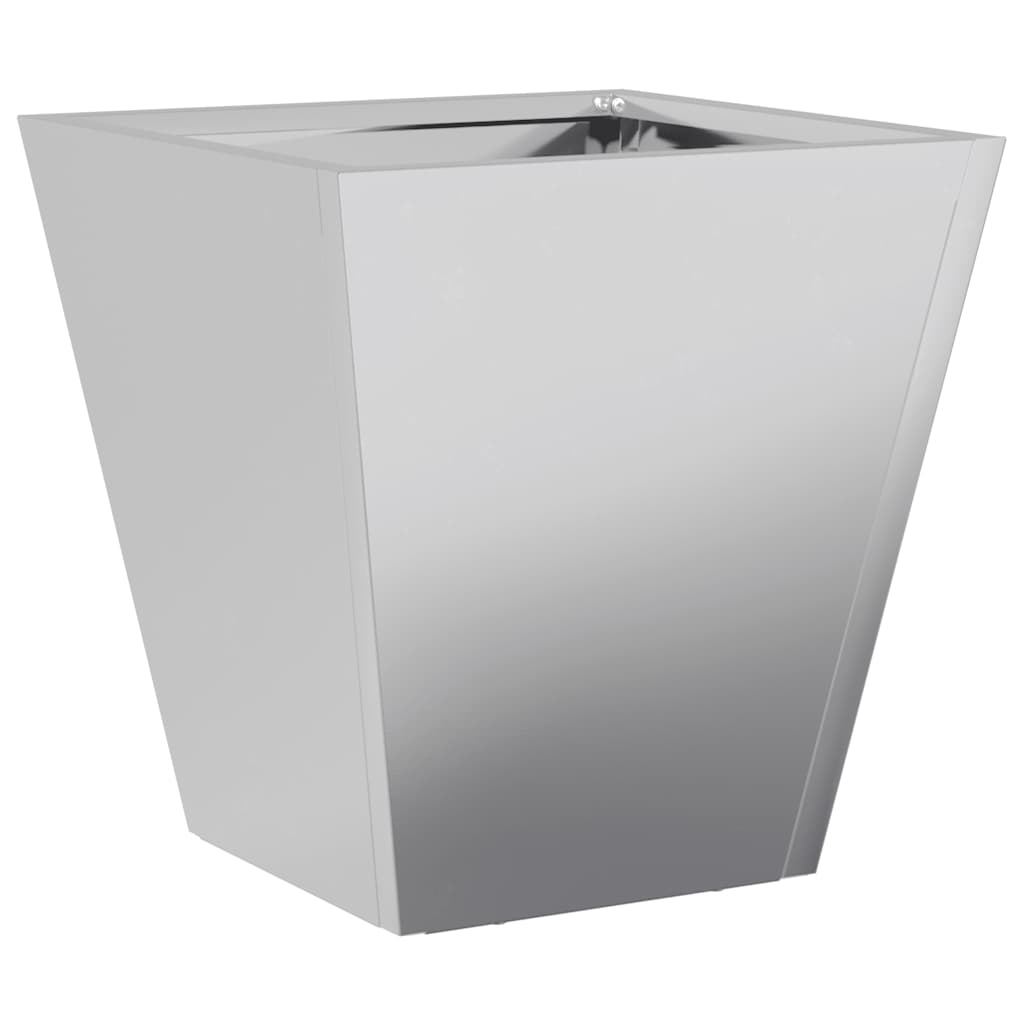 Vaso/floreira de jardim 2 pcs 30x30x30 cm aço galvanizado