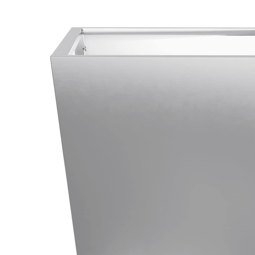 Vaso/floreira de jardim 2 pcs 30x30x30 cm aço galvanizado