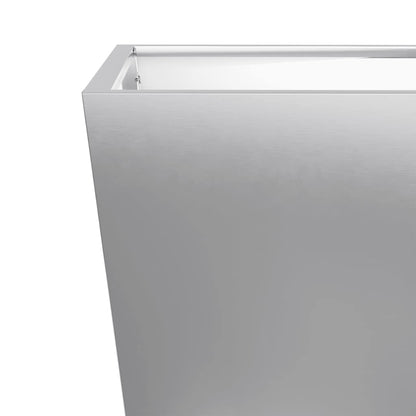 Vaso/floreira de jardim 2 pcs 30x30x30 cm aço galvanizado