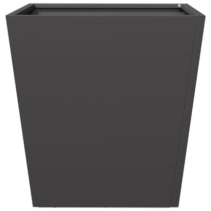 Vaso/floreira de jardim 40x40x40 cm aço preto