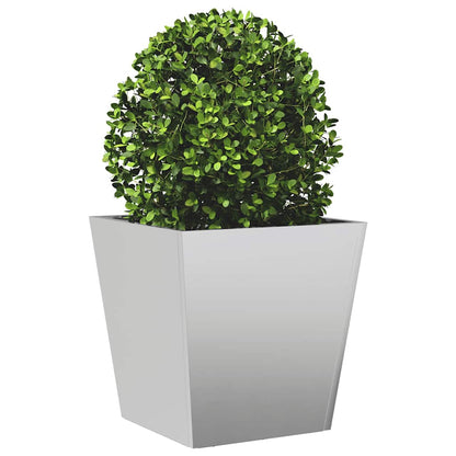 Vaso/floreira de jardim 40x40x40 cm aço galvanizado