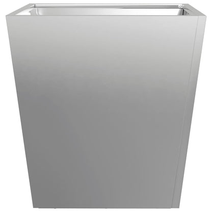 Vaso/floreira de jardim 40x40x40 cm aço galvanizado