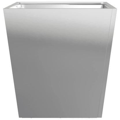 Vaso/floreira de jardim 40x40x40 cm aço galvanizado