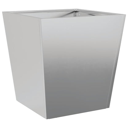 Vaso/floreira de jardim 40x40x40 cm aço galvanizado