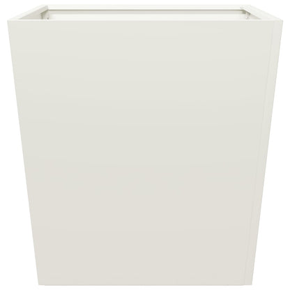 Vaso/floreira de jardim 50x50x50 cm aço branco