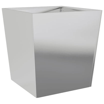 Vaso/floreira de jardim 50x50x50 cm aço galvanizado