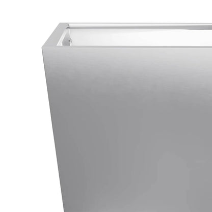 Vaso/floreira de jardim 50x50x50 cm aço galvanizado