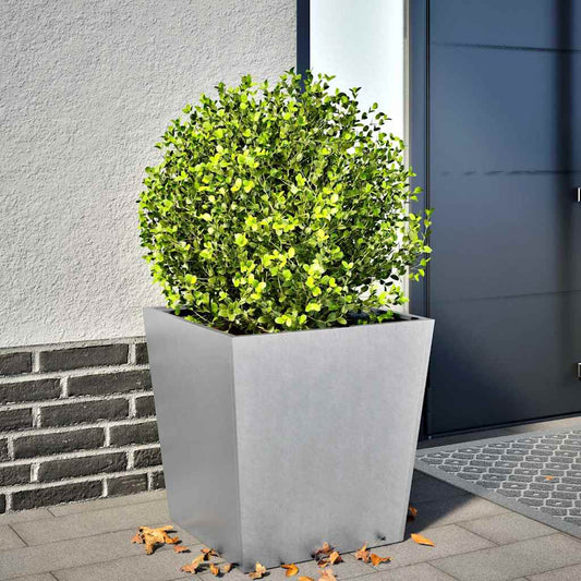 Vaso/floreira de jardim 50x50x50 cm aço galvanizado