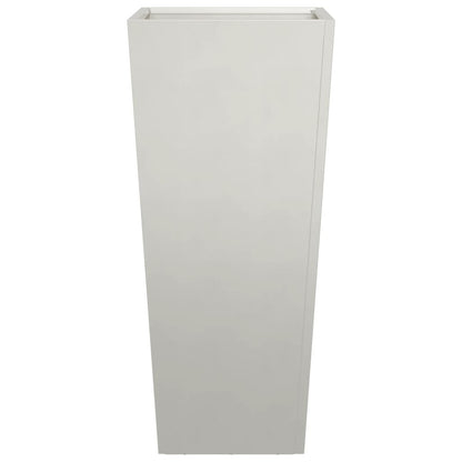 Vaso/floreira de jardim 2 pcs 35x35x75 cm aço inoxidável