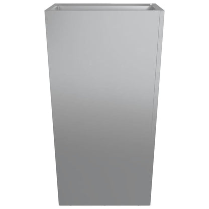 Vaso/floreira de jardim 45x45x75 cm aço galvanizado