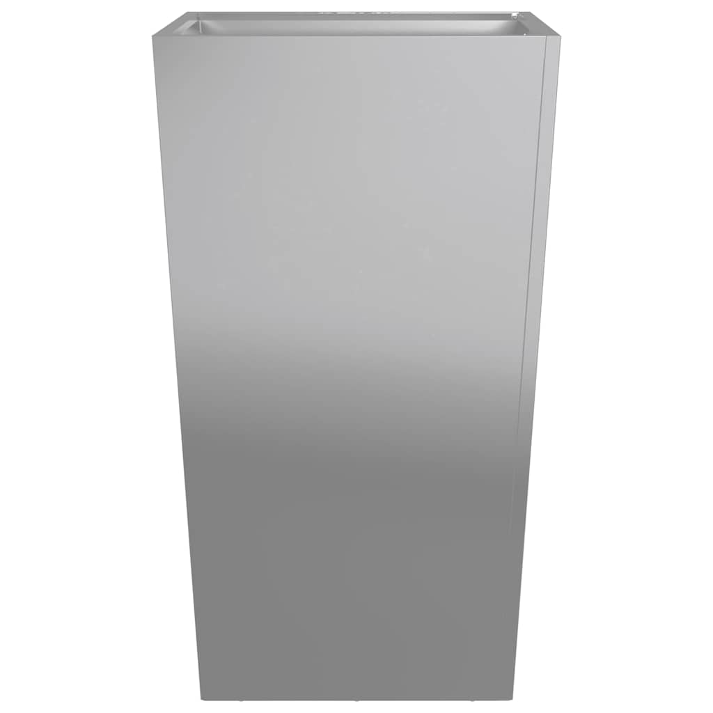 Vaso/floreira de jardim 45x45x75 cm aço galvanizado