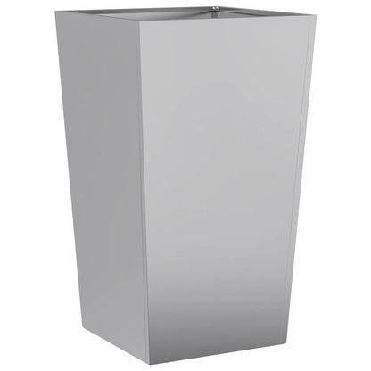 Vaso/floreira de jardim 45x45x75 cm aço galvanizado