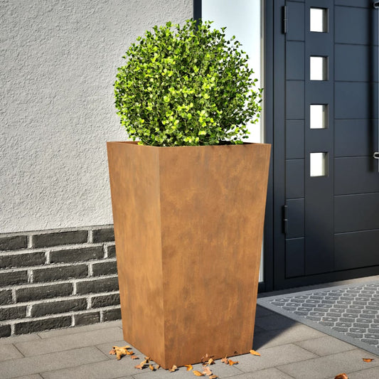 Garden Planter 45x45x75 cm aço resistente às intempéries