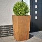 Garden Planters 2 pcs 45x45x75 cm aço resistente às intempéries