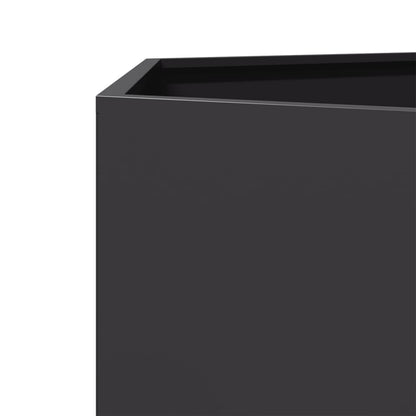 Vasos floreiras de jardim 2 pcs hexagonal 46x40x45 cm aço preto