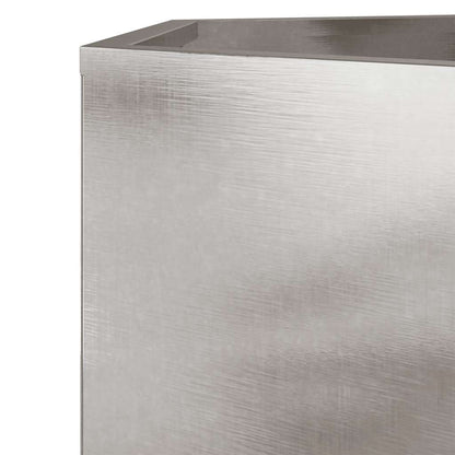 Vasos floreiras de jardim 2 pcs hexagonal 46x40x45 cm aço inox.