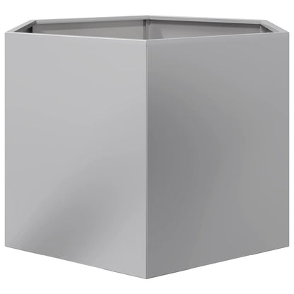Vaso/floreira de jardim hexagonal 69x60x45 cm aço galvanizado