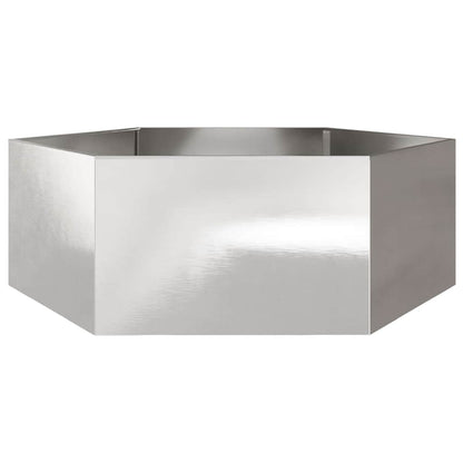 Vaso/floreira de jardim hexagonal 138x120x45 cm aço inoxidável