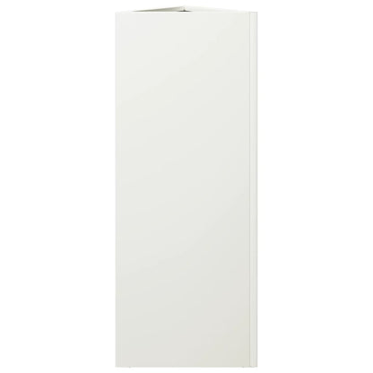 Vaso/floreira de jardim triangular 30x26x75 cm aço branco