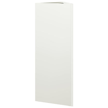 Vaso/floreira de jardim triangular 30x26x75 cm aço branco