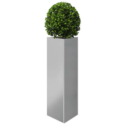 Vaso/floreira de jardim triangular 30x26x75 cm aço galvanizado