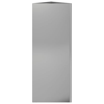 Vaso/floreira de jardim triangular 30x26x75 cm aço galvanizado
